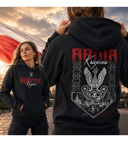 Damska bluza z kapturem ARMIA KRAJOWA